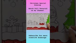 Santa Claus Drawing easy | Christmas Poster Drawing | Merry Christmas Drawing #shorts #christmas