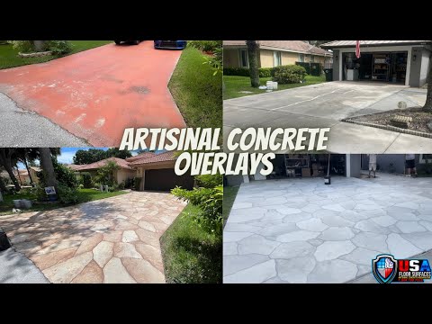 Decorative Artisanal concrete resurfacing demonstration video USA Floor Surfaces