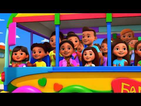 🚍 The School Bus Comes! | A Colorful Kids Poem 🎶 #nurseryrhymes #school #kidssongs