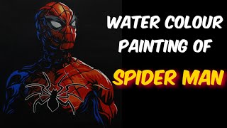 how to draw spiderman step by step |watercolour painting| spiderman painting | #artisticnature