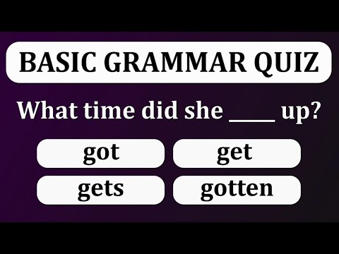 Basic English Grammar Quiz