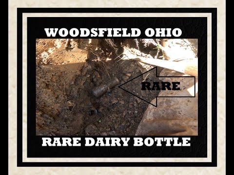 Digging A RARE & VALUABLE Woodsfield Ohio Bottle - Bottle Digging - Antiques - Vintage Marbles - Toy