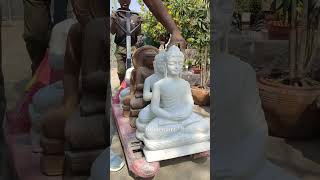 2 FEET STONE AND WHITE MARBLE BUDDHA STATUES FOR HOME AND GARDEN #shorts #youtubeshorts #ytshorts