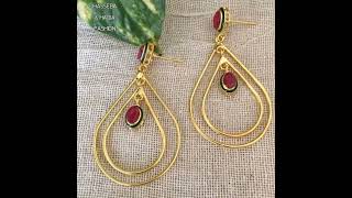 Beautiful earring design for daily use| Lightweight small earring design