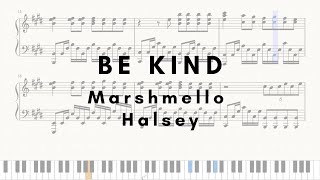 Be Kind - Marshmello & Halsey - Piano Cover (Sheets)