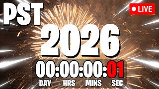 NEW YEAR'S 2026 COUNTDOWN LIVE 🔴 24/7 & Pacific Time Zone, PST New Year Countdown!