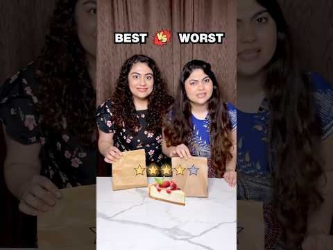 1 ⭐️ vs. 5 ⭐️ Cheesecake Review! BEST vs. WORST Rated Cheesecake! #foodchallenge #thakursisters