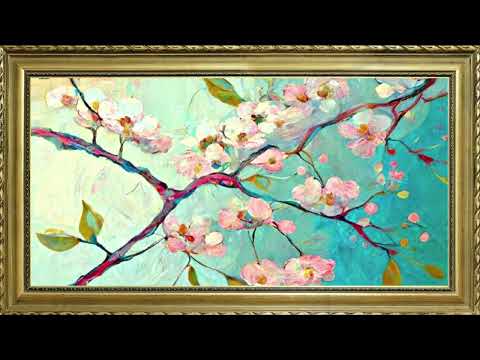 SPRING CHERRY BLOSSOM FREE TV ART EASTER WALLPAPER SCREENSAVER BACKGROUND VINTAGE FRAMED SAMSUNG TV