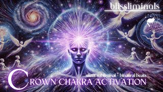 crown chakra activation silent subliminal +5hz theta +violet noise +water asmr [I AM WE] 👑💜✨