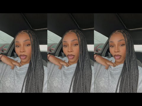 hair vlog: 36 inch braids in 30 minutes | full lace wig installation | ft. fancivivi