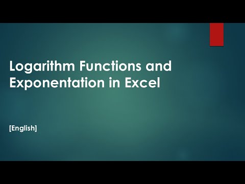 Logarithm Functions and Exponentation in Excel [English]