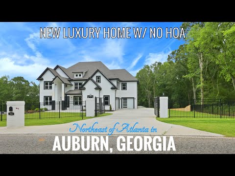 NEW GATED 5 BDRM, 4.5 BATH, 4 CAR GARAGE LUXURY HOME W/NO HOA FOR SALE IN AUBURN, GA (Sale Pending)