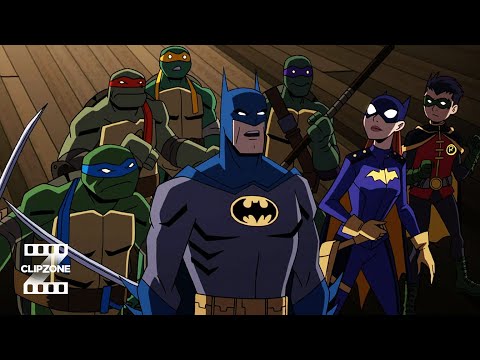 Batman Vs. Teenage Mutant Ninja Turtles | Arkham Asylum Fight | ClipZone: Heroes & Villains