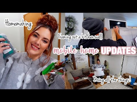 FRAMING OUT A WALL IN THE KITCHEN OF OUR DOUBLE WIDE | mobile home kitchen updates + homemaking