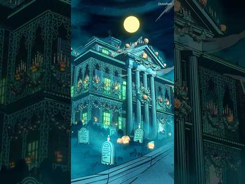 Recreating the Haunted Mansion for Halloween | Blender 2D/3D & Grease Pencil #blender3d #halloween