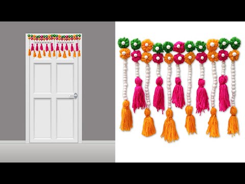 DIY Woolen Door Toran | Diwali Decoration Ideas | Easy woolen toran