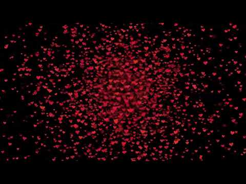 [1 Hour] Black Screen - A Thousand Hearts in 4K. Soft Hearts Flying. FREE VIDEO EFFECT 4K.