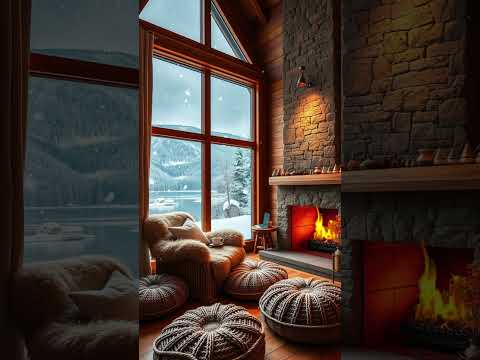 #cabinbliss #relax #cabinambience #peace #fireplace #home #calm #cozycabinambience