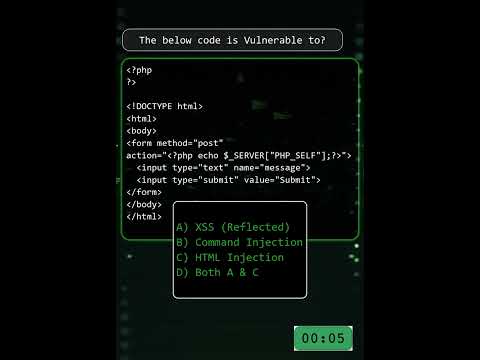 The code is vulnerable to? Can you answer? #hacker #cybersecurity #coding #computer #shorts