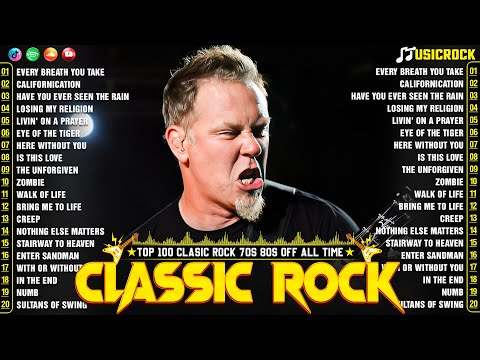 Classic Rock Songs 70s 80s 90s Full Album - Queen, ACDC, Nirvana, Led Zeppelin, Bon Jovi, Aerosmith