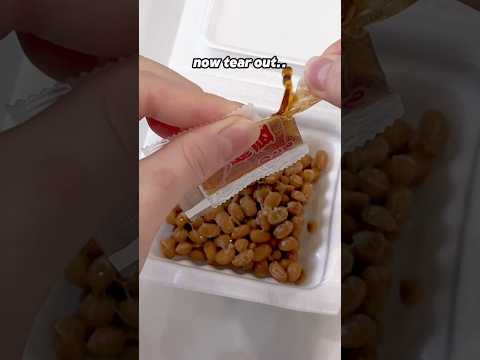 I try Natto for the first time 😖 #shorts