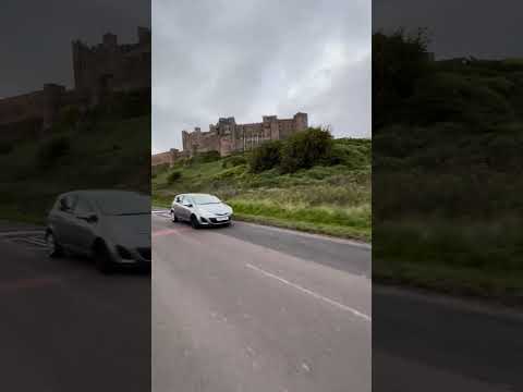 Cycling past Bamburgh Castle #northumberland #bikepacking #cycling