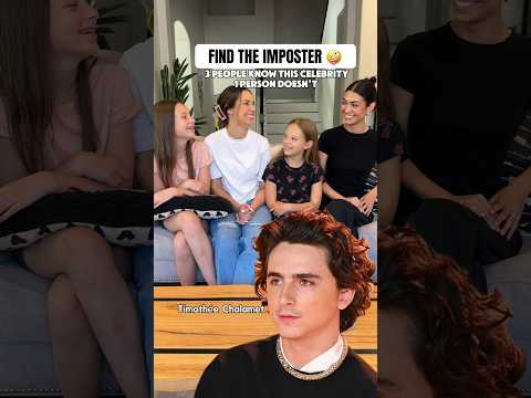 FIND THE IMPOSTER 🔍🤔😱 - Timothée Chalamet