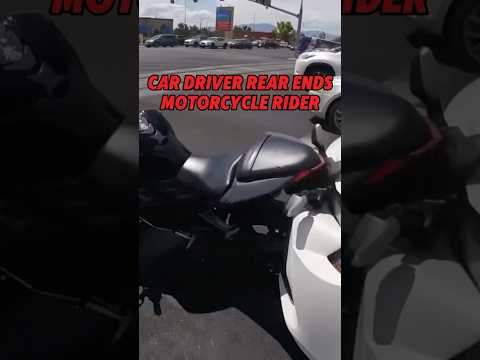 Car Driver Rear Ends Chill Rider | @ash.photography.00 on IG #motorcycle #crash #biker