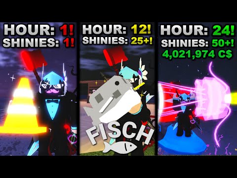 I Spent 24 Hours Getting The RAREST SHINY FISH In Roblox Fisch... Here's What Happened!