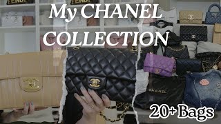 MY ENTIRE CHANEL HANDBAG COLLECTION 20+ BAGS!