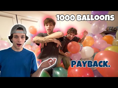 FILLING CHRIS'S ROOM WITH 1000 BALLOONS