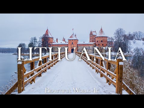 Lithuania 4K - Frozen Wonders and Tranquil Beauty of Winter Landscapes - Calming Piano Music