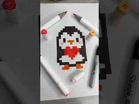 🐧Cute pixel art ideas✨! #pixelart #pixelartideas #pixel #art #drawing #cute