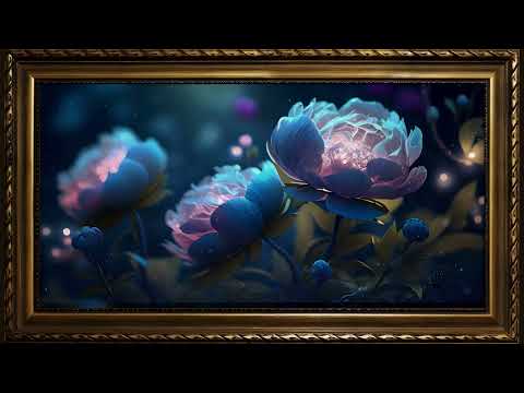 Flower Spirits in the Afterlife, Modern Magical Painting | Framed Art Screensaver for TV