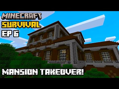 Taking Over a WOODLANDS MANSION in MineCraft Survival