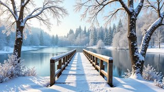 12 Hours of Magical Winter Wonderland 4K with Peaceful Relaxing Music ❄️ Stress Relief and Comfort