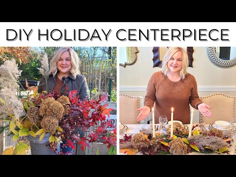 DIY Holiday Centerpiece using Thrifted & Foraged Materials. Table Decor How To