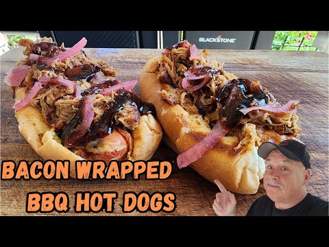 🌭 BBQ Bacon-Wrapped Hot Dogs on the Blackstone Griddle 🌭