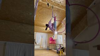 Aerial hoop split #aerialtricks #aerial #aerialhoop #circus #sports