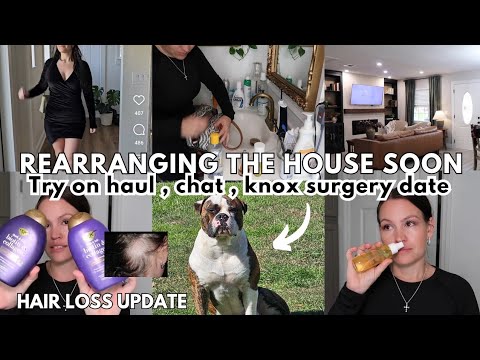 Makeover for  my living room Plans | Dress try on haul (help me choose ) Knox surgery update . vlog