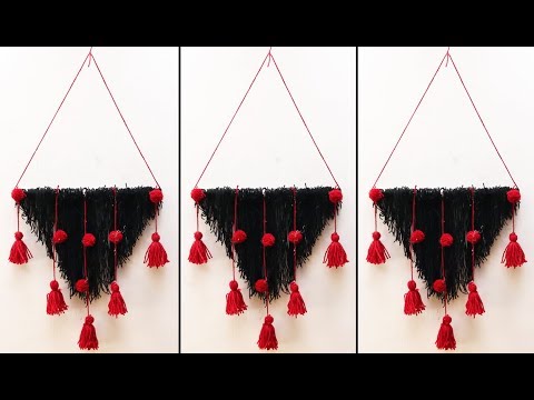 Best woolen wall and door hanging ideas at home | woolen craft making idea | best out of waste craft