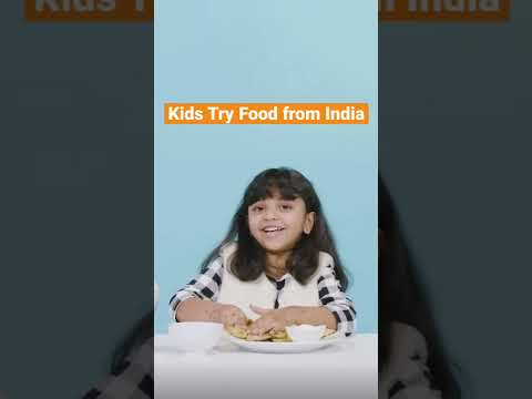 Kids Try Food from India! 🇮🇳 #Shorts