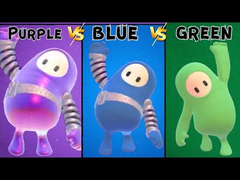 GAME CRASHED! FALL GUYS PURPLE VS BLUE VS GREEN WITH SUBS! E1613