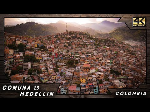 Comuna 13, Medellin ● Colombia 🇨🇴 【4K】 Aerial Cinematic Drone Travel Video [2024]