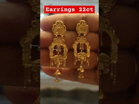 Earrings 22ct😱❤️😱#earrings #youtubeshorts #goldstyle #goldjewellery #viralvideo #wedding #goldearrin