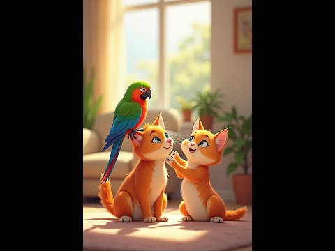 Parrot and Cat | Feathers and Whiskers: The Unlikely Friendship