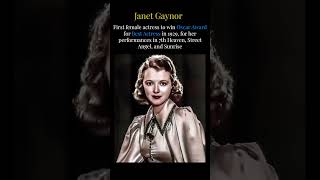 Janet Gaynor - First Female Oscar Winner#shorts #oscars #shortsfeed