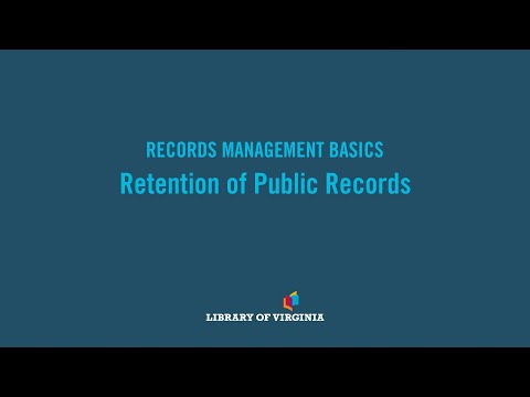 Records Management Basics | Retention of Public Records