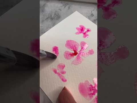 Turn blobs to flowers #watercolorforbeginners #ytshorts #watercolor #diyartproject #intuitive #art