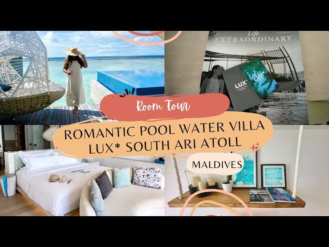 ROMANTIC POOL WATER VILLA LUX SOUTH ARI ATOLL, VILLA TOUR, DIRECT LAGOON ACCESS, INFINITY POOL